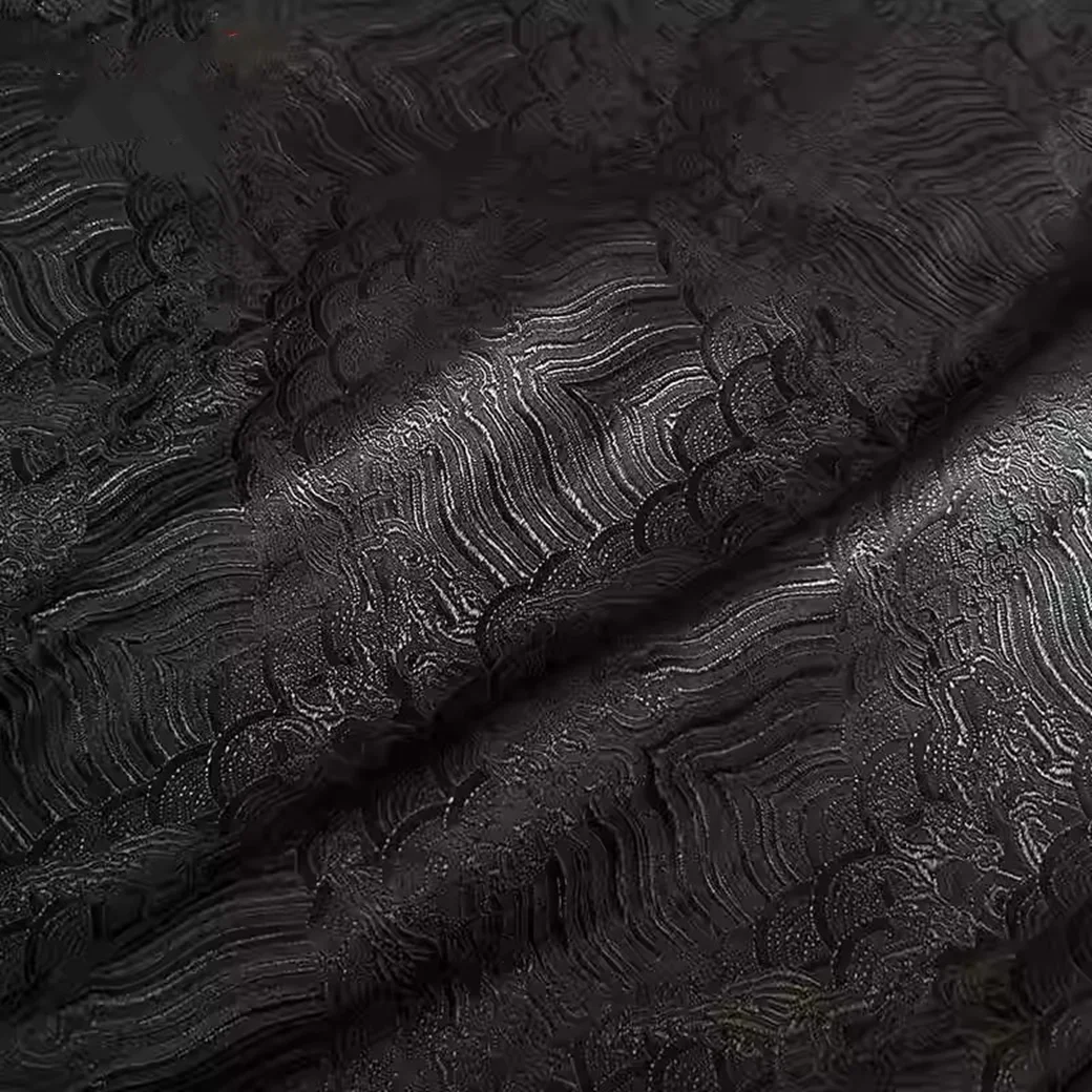 Black Wave Pattern Woven Satin Fabric Handmade DIY Decorative Fabric for Crafts And Home Projects
Black Wave Pattern Woven Satin Fabric Handmade DIY Decorative Fabric for Crafts And Home Projects
