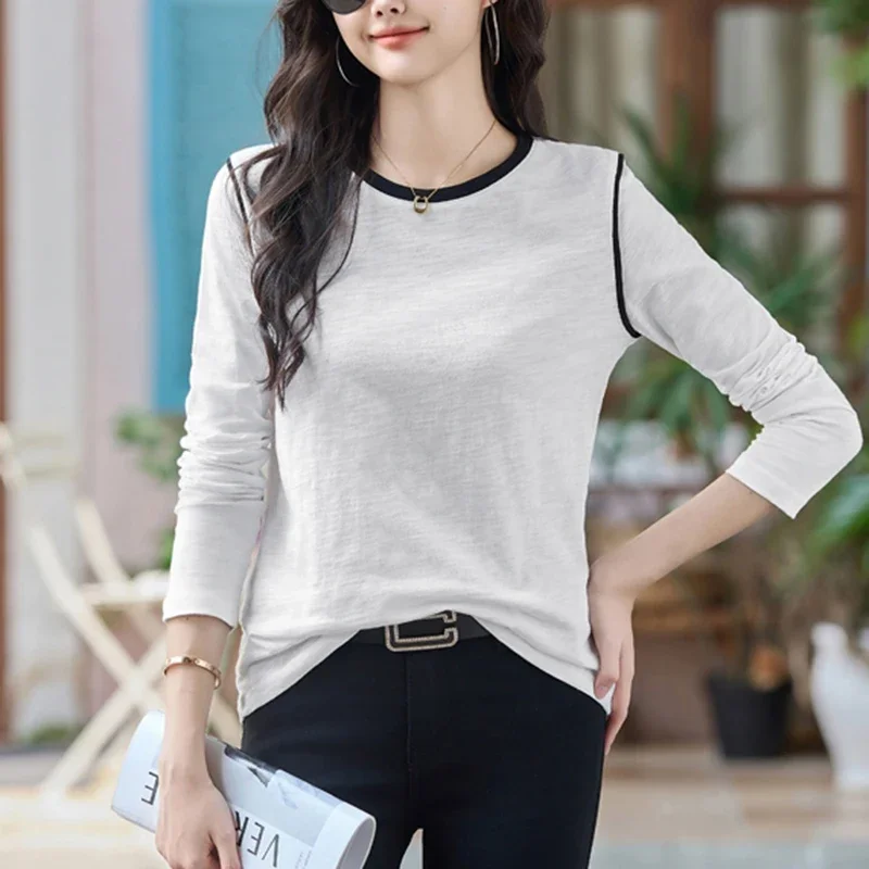 Cotton T Shirts Women 2025 Casual Tshirt Female Y2K Streetwear Tees Basic Tops Spring Korean Fashion Long Sleeve Woman Clothes
Cotton T Shirts Women 2025 Casual Tshirt Female Y2K Streetwear Tees Basic Tops Spring Korean Fashion Long Sleeve Woman Clothes