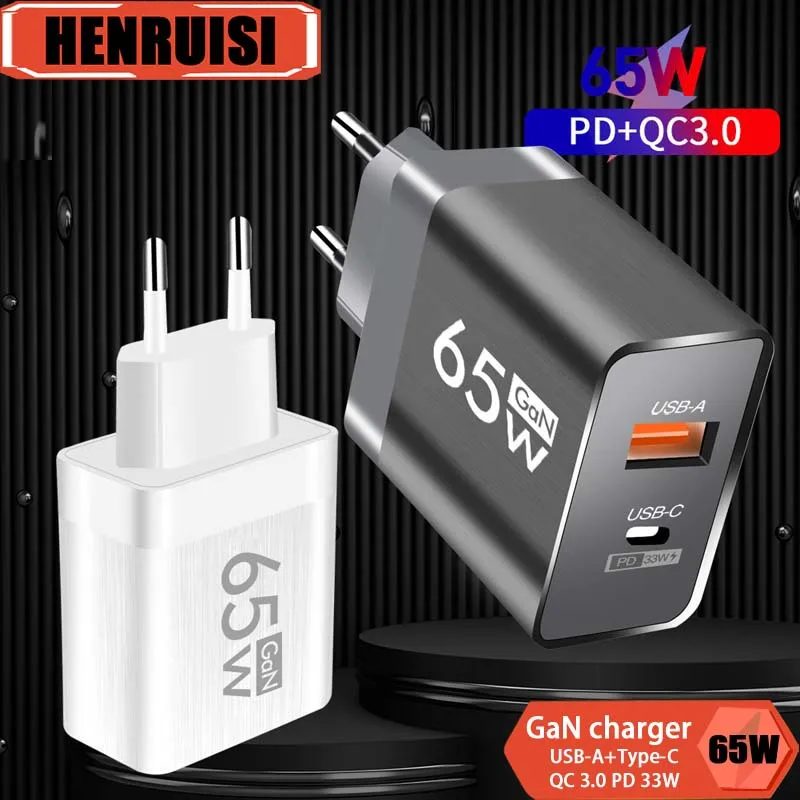 PD USB Charger 65W GaN Fast Charging Wall Charger QC 3.0 Mobile Phone Charge Adapter For iPhone 15 MacBook Samsung Xiaomi Huawei
PD USB Charger 65W GaN Fast Charging Wall Charger QC 3.0 Mobile Phone Charge Adapter For iPhone 15 MacBook Samsung Xiaomi Huawei