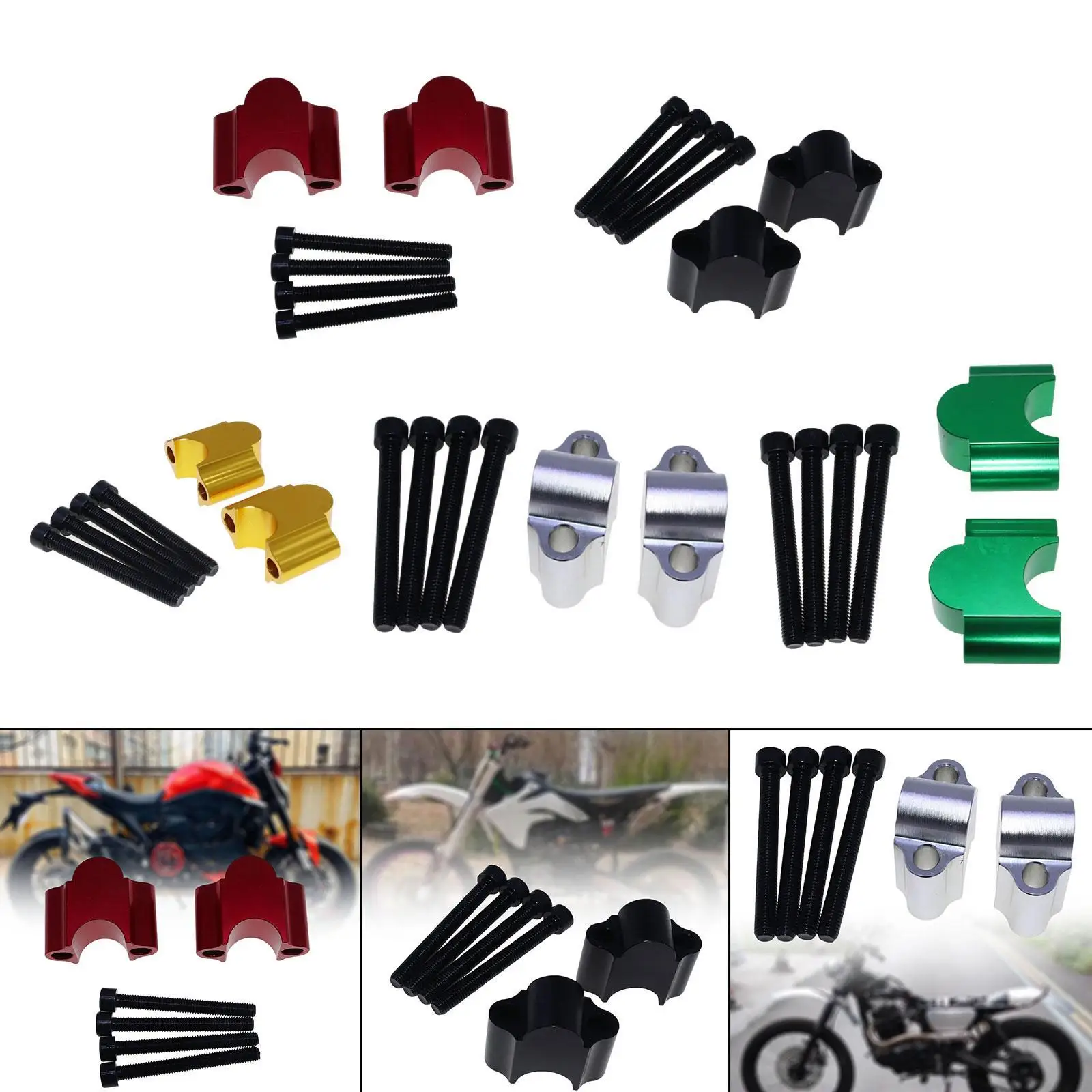 Motorcycle Handlebar Riser Clamp Adapter for Height Adjustment
Motorcycle Handlebar Riser Clamp Adapter for Height Adjustment