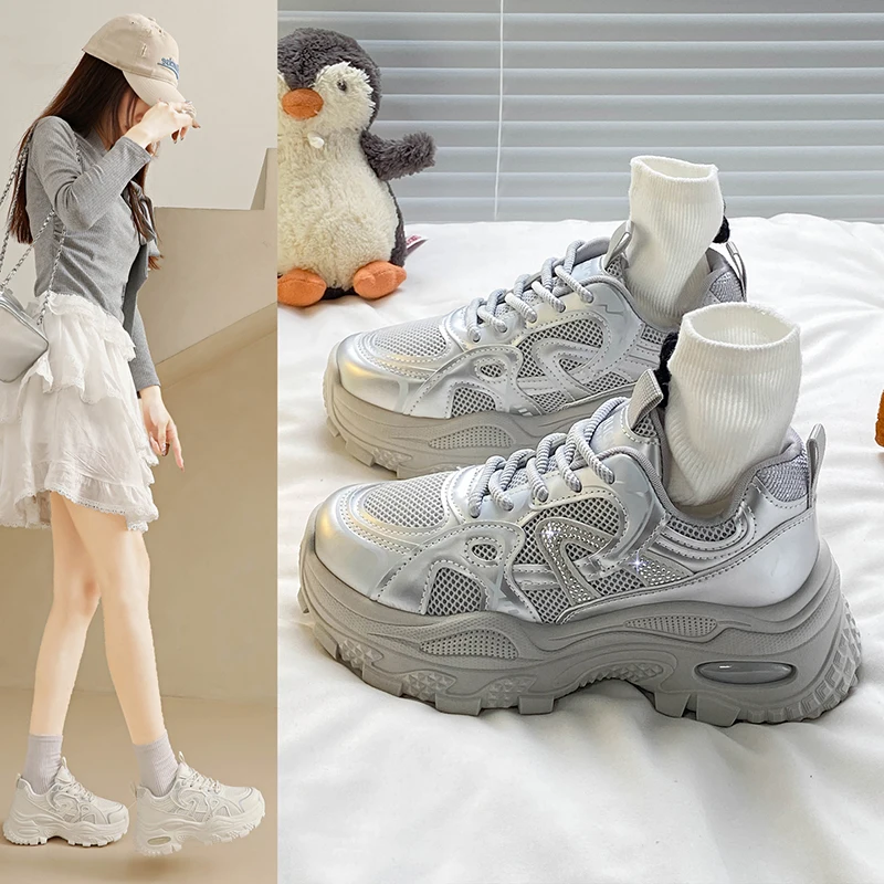 Women's 7CM Platform Sneakers for Women Comfortable Walking Shoes Non Slip Rubber Sole Casual Fashion Breathable Footwear
Women's 7CM Platform Sneakers for Women Comfortable Walking Shoes Non Slip Rubber Sole Casual Fashion Breathable Footwear