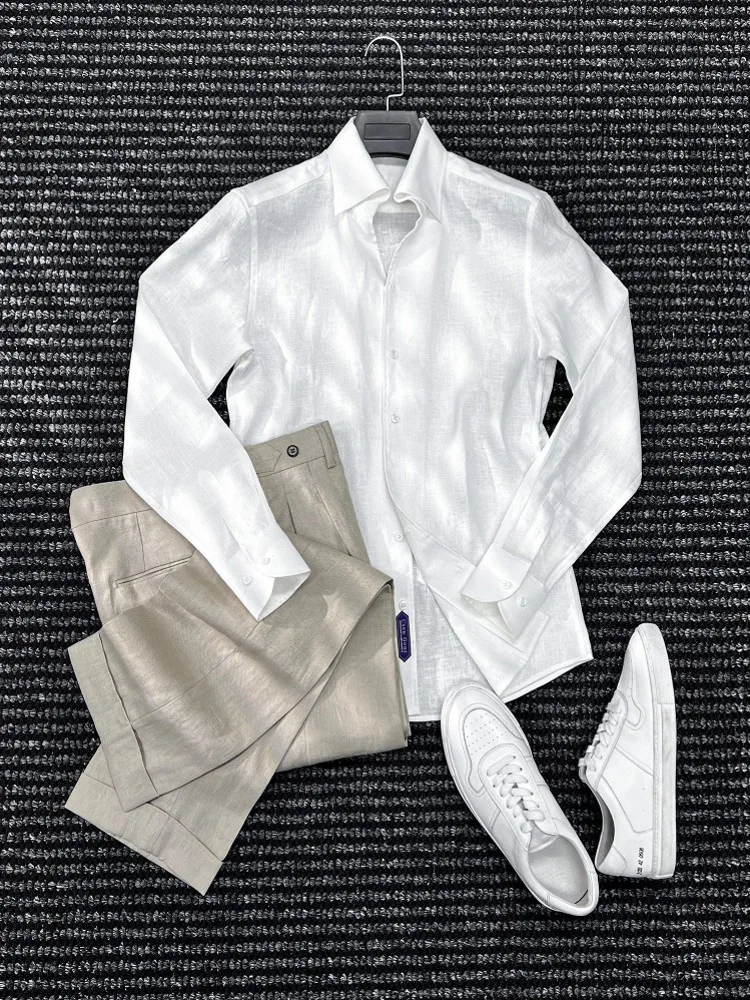 Spring Summer Business Work Breathable 100% Linen Shirt High Quality Comfortable Long Sleeve Office Man Shirts Tops Soild Colors
Spring Summer Business Work Breathable 100% Linen Shirt High Quality Comfortable Long Sleeve Office Man Shirts Tops Soild Colors