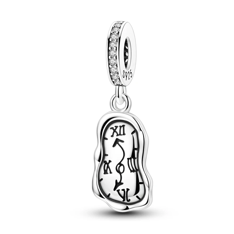 925 Sterling Silver Liquid Clock Charms Pendant Zircon Dangle Fit 3mm Original Bracelet DIY Women Birthday Anniversary Jewelry
925 Sterling Silver Liquid Clock Charms Pendant Zircon Dangle Fit 3mm Original Bracelet DIY Women Birthday Anniversary Jewelry