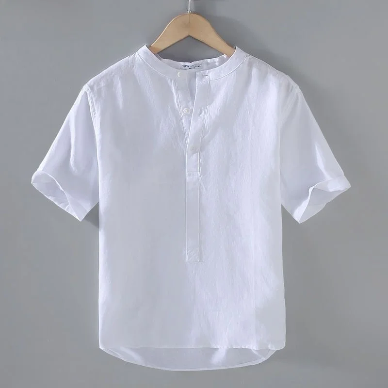 Pure Linen Short Sleeve T-Shirt Men's Summer Loose Cotton Linen White T-Shirt Men's Clothing Linen Fabric Upper Body Clothes
Pure Linen Short Sleeve T-Shirt Men's Summer Loose Cotton Linen White T-Shirt Men's Clothing Linen Fabric Upper Body Clothes