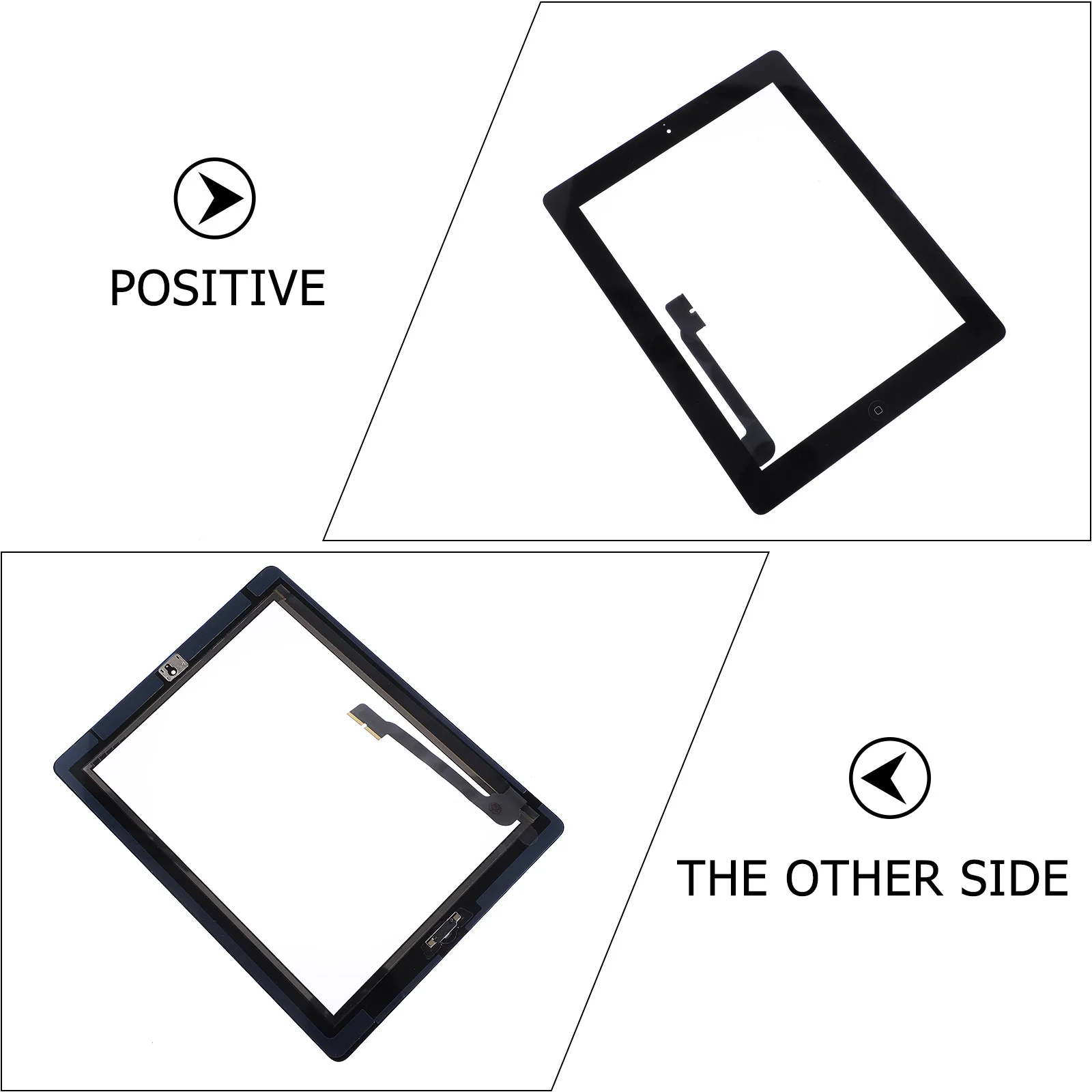 Replacement for Tablet with Key Button Compatible for 3 Black High Precision Responsive External Touchscreen No