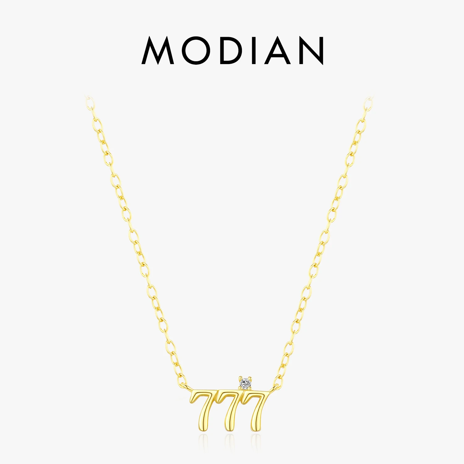 MODIAN 925 Sterling Silver Lucky Number 777 Pendant Necklace Gold Color Neck Chain For Women Fine Jewelry Anniversary Gift
MODIAN 925 Sterling Silver Lucky Number 777 Pendant Necklace Gold Color Neck Chain For Women Fine Jewelry Anniversary Gift