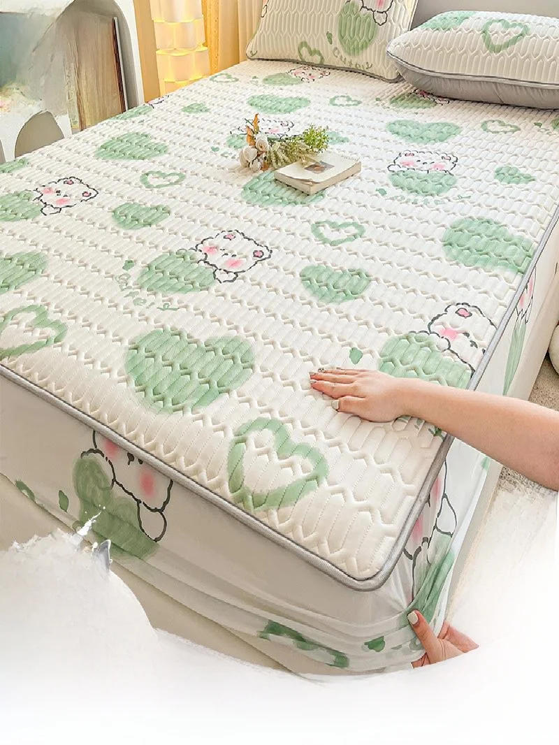 Thickened Ice Silk Latex Cooling Mat Bed Canopy Style Four-Piece Set Natural Latex Bedding Summer Coolness Quilt Three-Piece Set
Thickened Ice Silk Latex Cooling Mat Bed Canopy Style Four-Piece Set Natural Latex Bedding Summer Coolness Quilt Three-Piece Set