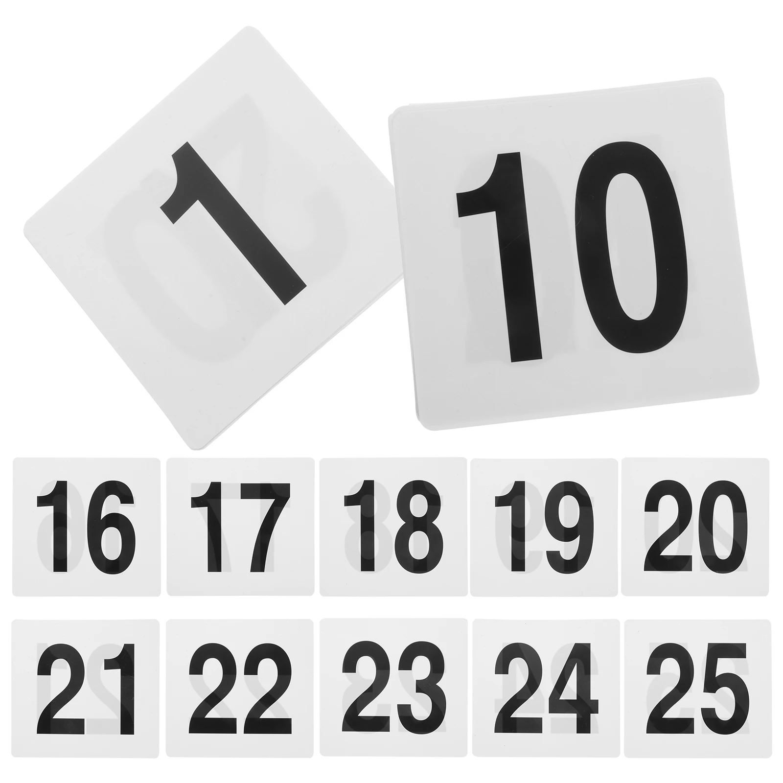 25pcs 25 Numbered Table Signs 95X100mm PVC Material Wedding Reusable Seat Cards Festival Decors Chair Reserved Signs 
25pcs 25 Numbered Table Signs 95X100mm PVC Material Wedding Reusable Seat Cards Festival Decors Chair Reserved Signs