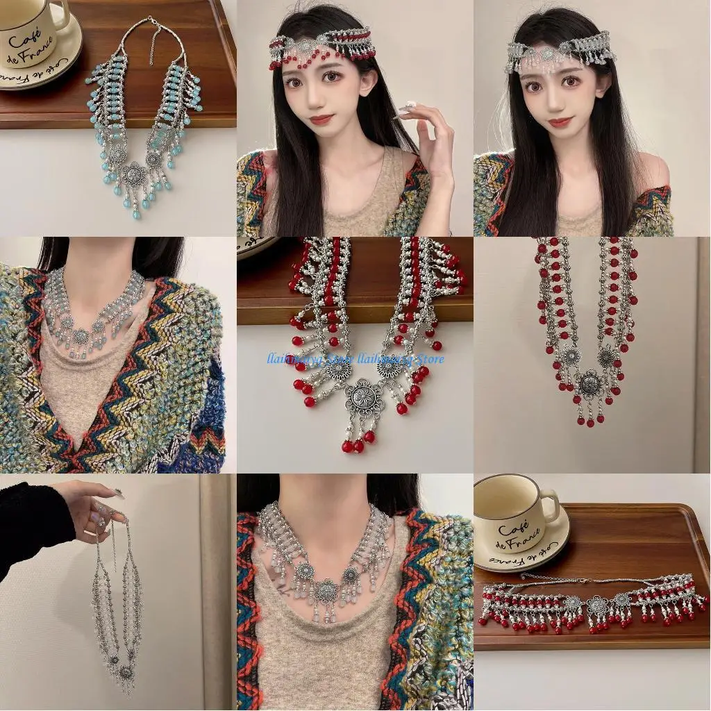 573B Uygur Princess Headpiece Boho Head Chain Hair Accessories for Travel Vacation
573B Uygur Princess Headpiece Boho Head Chain Hair Accessories for Travel Vacation