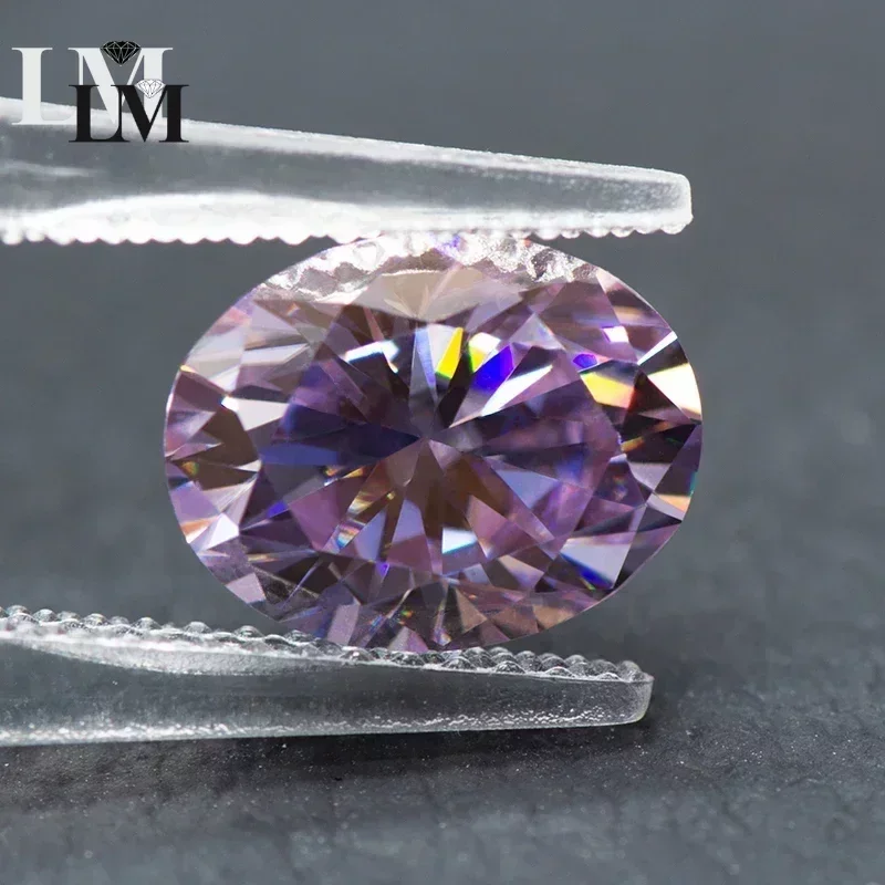 Moissanite Stone Oval Cut Light Purple Colour Lab Grown Synthetic Diamond Jewelry Making Materials Comes With GRA Certificate
Moissanite Stone Oval Cut Light Purple Colour Lab Grown Synthetic Diamond Jewelry Making Materials Comes With GRA Certificate