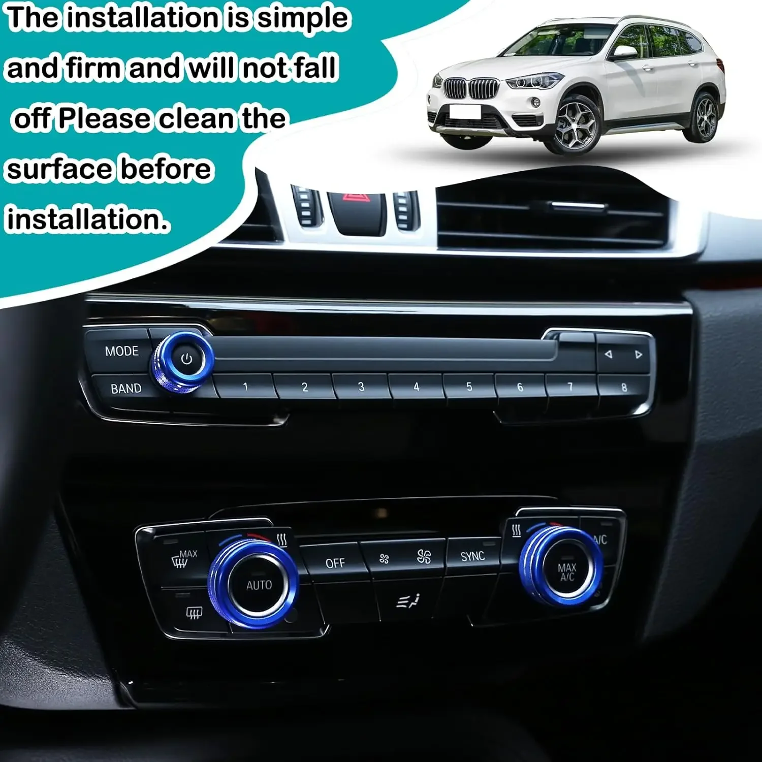 Car Air Condition/Audio Volume Control Knob Ring Caps Aluminum Accesories For BMW 1 2 3 3GT 4 X1 F30 F34 F20(With AUTO Button)
Car Air Condition/Audio Volume Control Knob Ring Caps Aluminum Accesories For BMW 1 2 3 3GT 4 X1 F30 F34 F20(With AUTO Button)