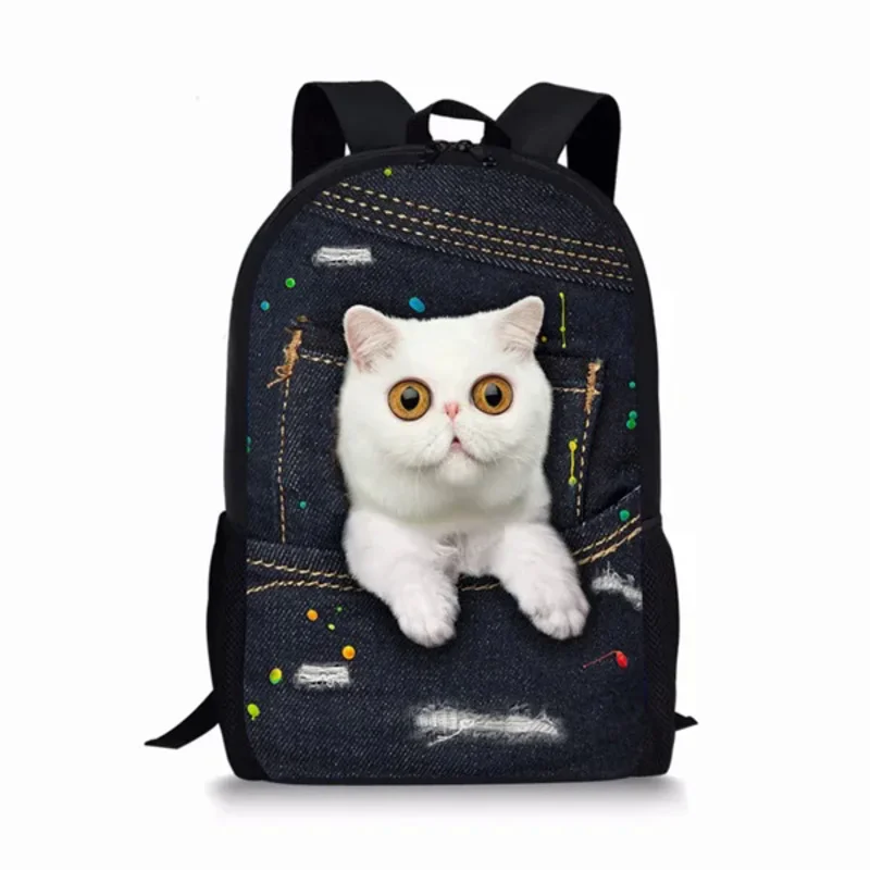 Black Denim Pocket Cat Student School Bag Kitten Printed Backpack Teenager Daily Casual Backpack Women Men Travel Rucksacks
Black Denim Pocket Cat Student School Bag Kitten Printed Backpack Teenager Daily Casual Backpack Women Men Travel Rucksacks