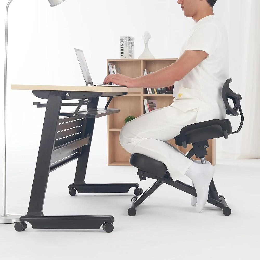 Ergonomic Kneeling Chair with Back Support Office Home Posture Correction Adjustable Height Cushioned Seat Ideal Work and Study
Ergonomic Kneeling Chair with Back Support Office Home Posture Correction Adjustable Height Cushioned Seat Ideal Work and Study