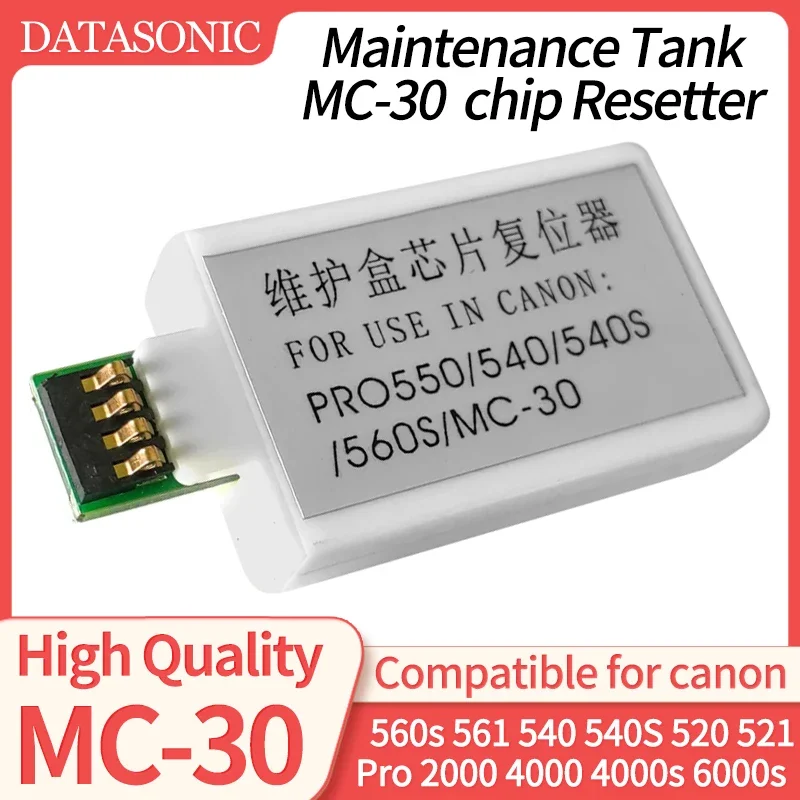 MC30 MC-30 Maintenance Tank chip resetter For Canon Pro 520 540 540s 560s 560 2000 4000 4000s 6000s printer Waste ink Box Chip
MC30 MC-30 Maintenance Tank chip resetter For Canon Pro 520 540 540s 560s 560 2000 4000 4000s 6000s printer Waste ink Box Chip