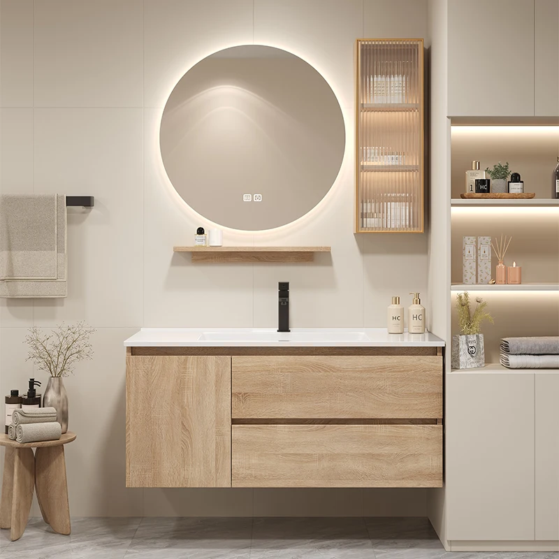 Log color ceramic integrated basin, bathroom cabinet, smart mirror cabinet, combined bathroom, wash basin cabinet, face wash cab
Log color ceramic integrated basin, bathroom cabinet, smart mirror cabinet, combined bathroom, wash basin cabinet, face wash cab