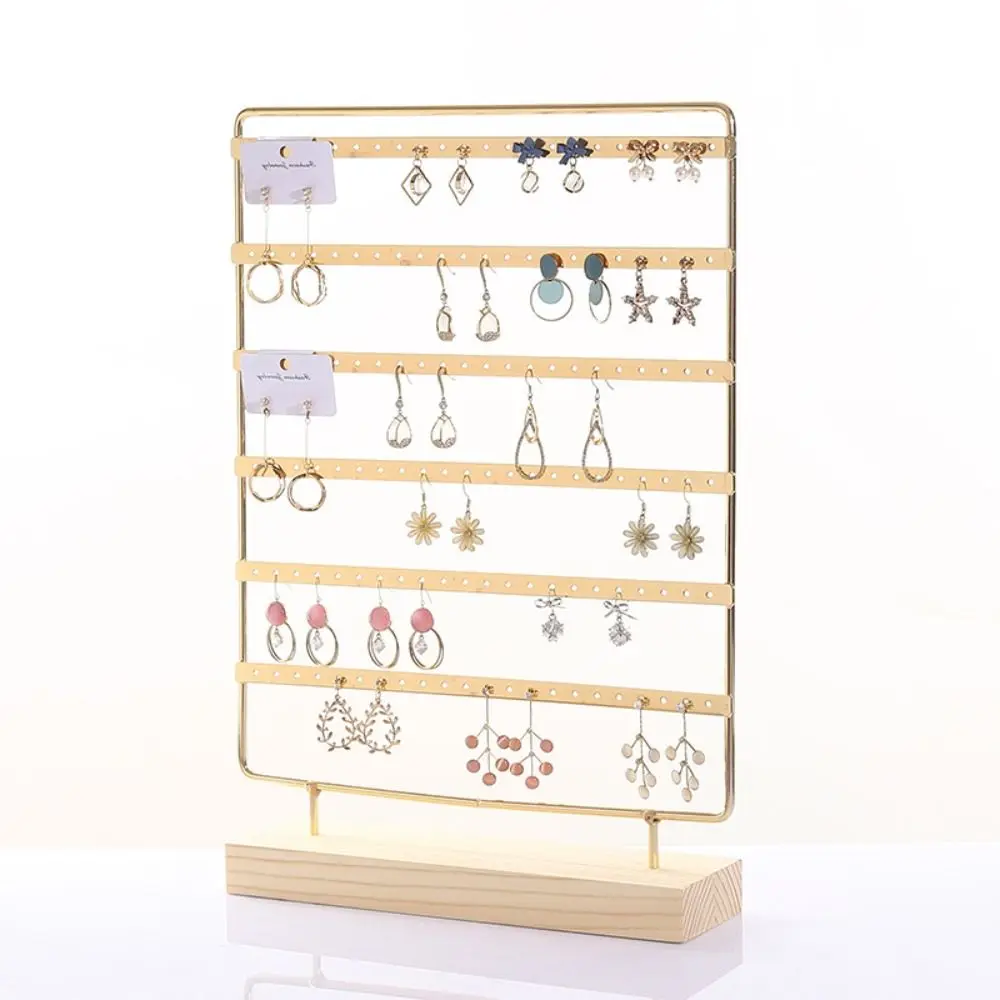 6-Tiered Jewelry Display Stand DIY Multi-function Earrings Storage Rack with Wooden Base Save Space Metal Earring Holder Dresser
6-Tiered Jewelry Display Stand DIY Multi-function Earrings Storage Rack with Wooden Base Save Space Metal Earring Holder Dresser