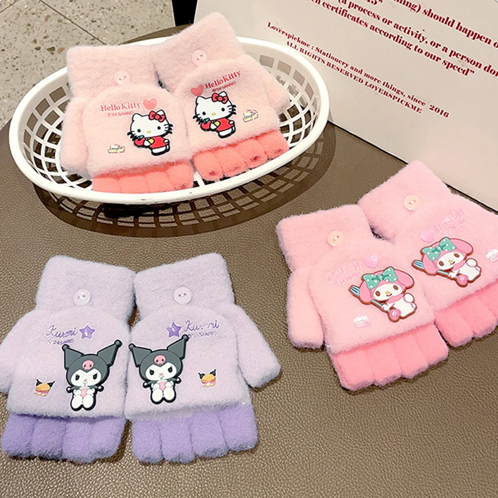 Детские перчатки Sanrio для детей 6-12 лет, перчатки с полупальцами для мальчиков и девочек, теплые студенческие перчатки с героями мультфильмов Kuromi Cinnamoroll, подарки
Детские перчатки Sanrio для детей 6-12 лет, перчатки с полупальцами для мальчиков и девочек, теплые студенческие перчатки с героями мультфильмов Kuromi Cinnamoroll, подарки