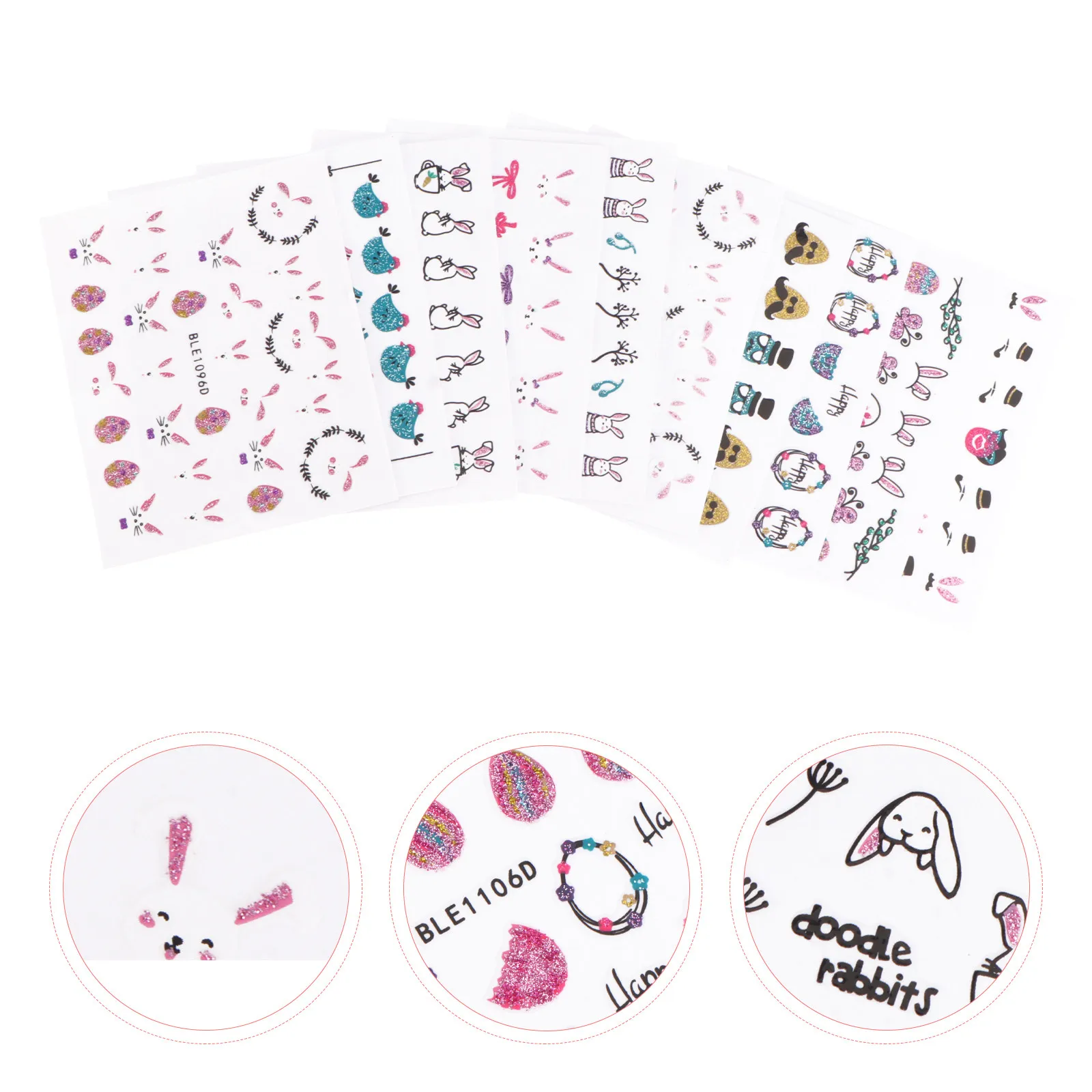 Elegant Easter Rabbit Nail Stickers Cartoon Manicure Decor Lightweight Safe Premium Material Festive Party Gathering Beginner
Elegant Easter Rabbit Nail Stickers Cartoon Manicure Decor Lightweight Safe Premium Material Festive Party Gathering Beginner