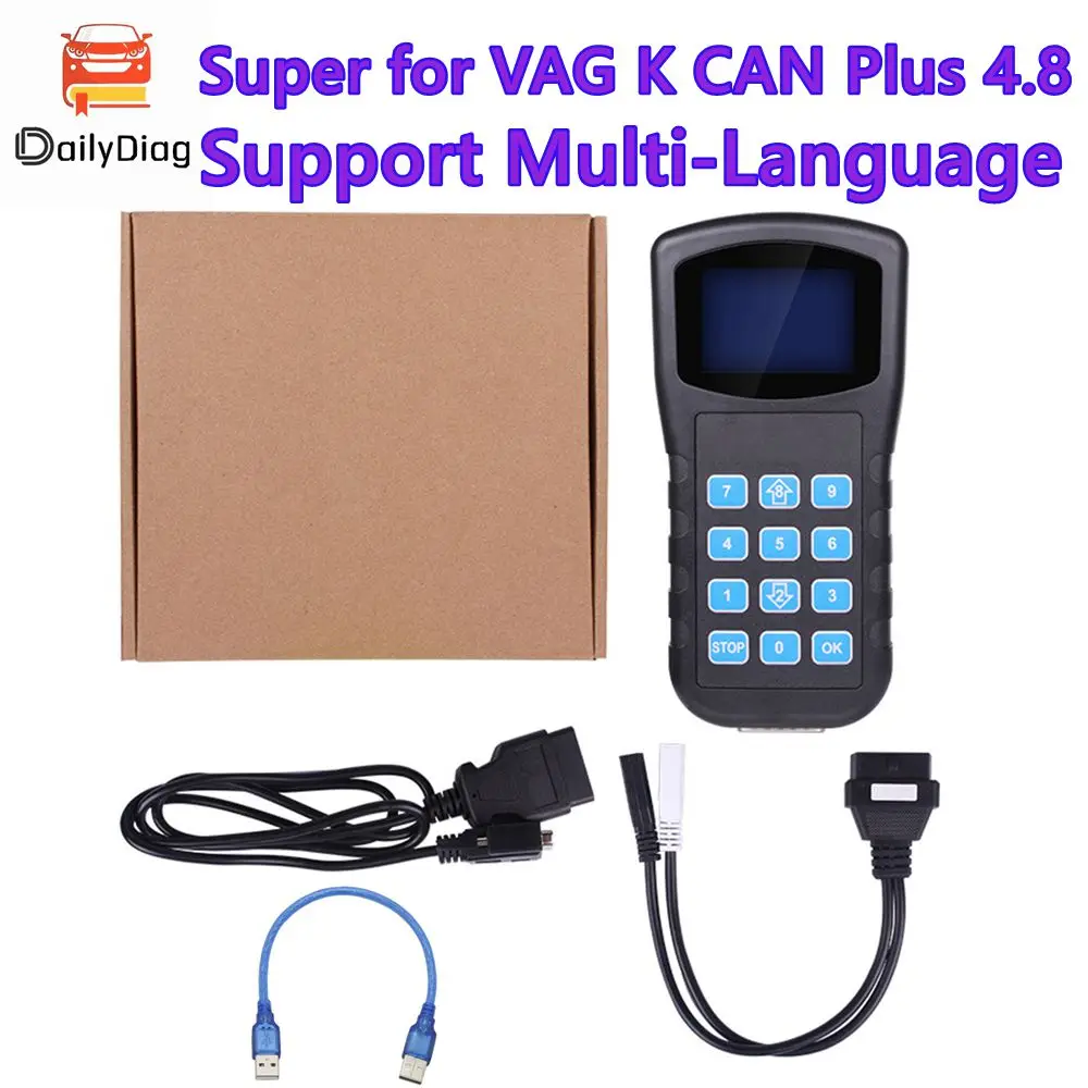 Super for VAG K+CAN Plus 4.8 Diagnosis + Mileage Correction + Pin Code Reader Key Programmer For VAG Car Airbag Reset Scan Tool
Super for VAG K+CAN Plus 4.8 Diagnosis + Mileage Correction + Pin Code Reader Key Programmer For VAG Car Airbag Reset Scan Tool