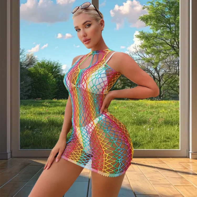 Новая женская радужная короткая юбка, эротическое сетчатое прозрачное пляжное платье, женское сексуальное ажурное облегающее нижнее белье, одежда, платья
Новая женская радужная короткая юбка, эротическое сетчатое прозрачное пляжное платье, женское сексуальное ажурное облегающее нижнее белье, одежда, платья