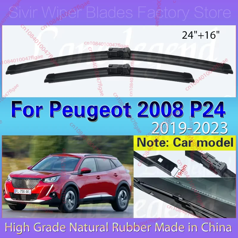 Car Wiper For Peugeot 2008 P24 2019 2020 2021 2022 2023 Front Wiper Blades Soft Rubber Windscreen Windshield Rain Brush 24"+ 16"
Car Wiper For Peugeot 2008 P24 2019 2020 2021 2022 2023 Front Wiper Blades Soft Rubber Windscreen Windshield Rain Brush 24"+ 16"