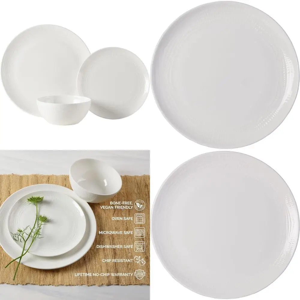 Mirabel 12-Piece Vegan Bone China Dinner Set, Durable & Chip-Resistant, Serves 4
Mirabel 12-Piece Vegan Bone China Dinner Set, Durable & Chip-Resistant, Serves 4