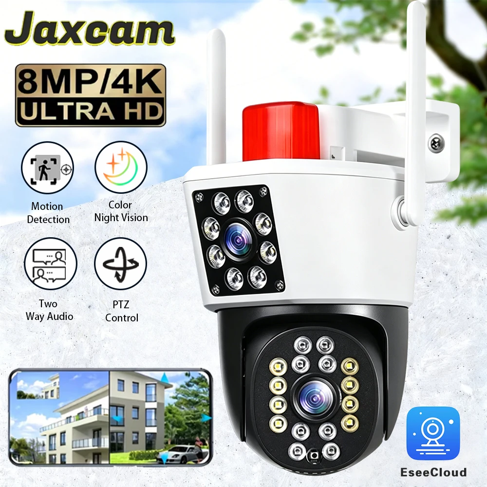 4K 8MP Security Protection Dual Lens WIFI IP Camera Video Surveillance Outdoor PTZ Color Night Vision Auto Tracking Eeseecloud
4K 8MP Security Protection Dual Lens WIFI IP Camera Video Surveillance Outdoor PTZ Color Night Vision Auto Tracking Eeseecloud