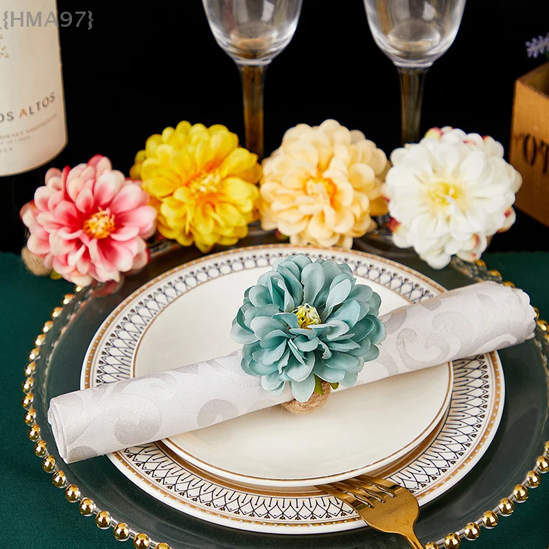 6Pcs Flower Napkin Holders Rings Artificial Floral Napkin Rings Handicraft Flower Napkin Rings Table Decoration For Wedding
6Pcs Flower Napkin Holders Rings Artificial Floral Napkin Rings Handicraft Flower Napkin Rings Table Decoration For Wedding