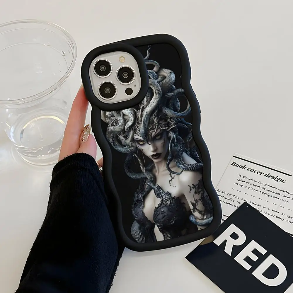 Medusa Snake Gorgon Phone Case for iPhone 17 16 15 14 13 12 11 Air Pro Max Plus Black Soft TPU Wavy Edge Cover
Medusa Snake Gorgon Phone Case for iPhone 17 16 15 14 13 12 11 Air Pro Max Plus Black Soft TPU Wavy Edge Cover