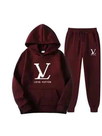 Autumn and winter new men's and women's hooded sweatshirts and pants 2-piece outdoor fashion jogging men's casual sportswear set