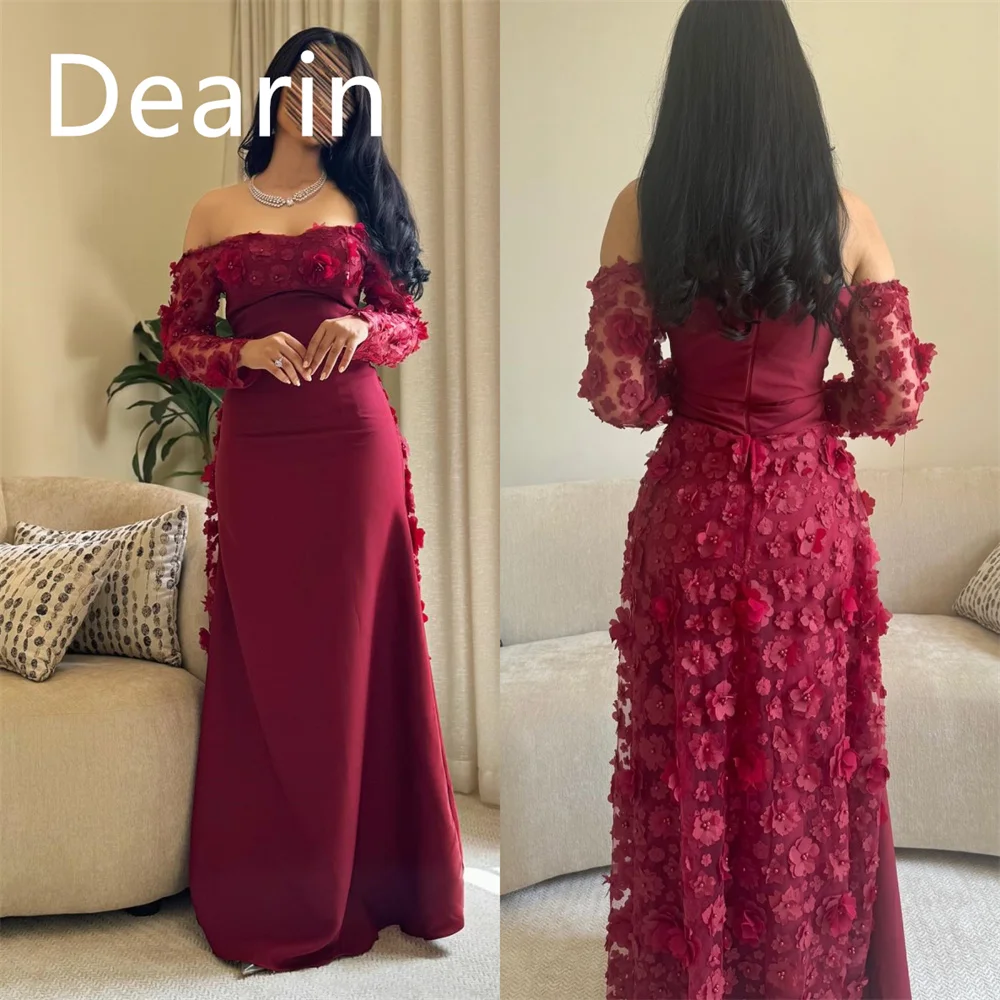 Customized Prom Dress Women Evening Dearin Off-the-shoulder Column Floor Length Tulle Lace Bespoke Occasion Dresses Formal Gown
Customized Prom Dress Women Evening Dearin Off-the-shoulder Column Floor Length Tulle Lace Bespoke Occasion Dresses Formal Gown