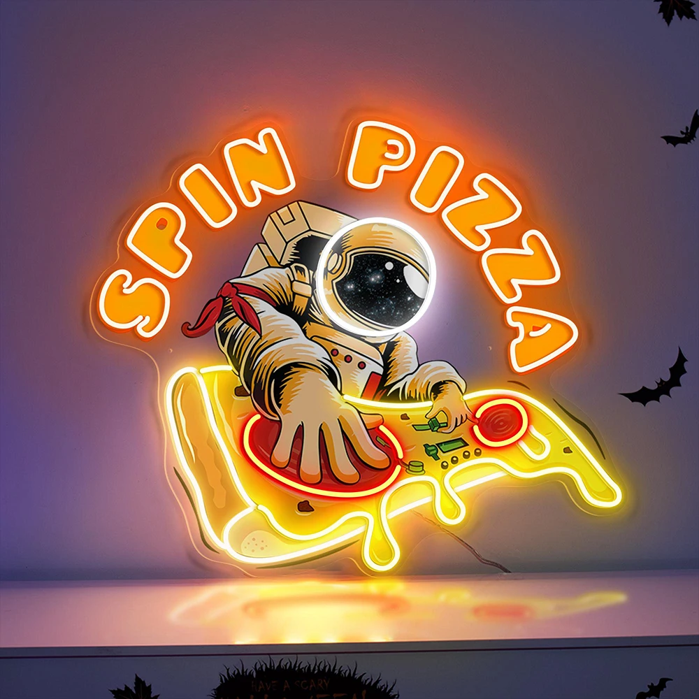 Astronaut Spins Pizza LED Neon Sign Custom Business Logo Sign Wall Art Decor Space Neon Light Pizza Restaurant Decoration
Astronaut Spins Pizza LED Neon Sign Custom Business Logo Sign Wall Art Decor Space Neon Light Pizza Restaurant Decoration