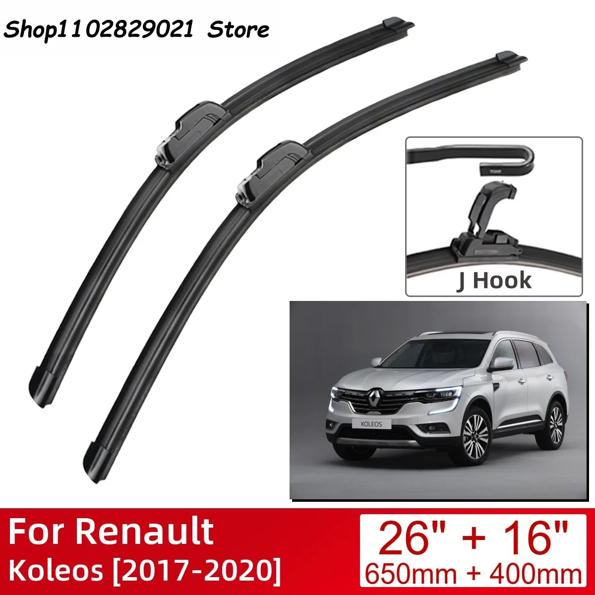 For Renault Koleos 2017-2020 26"+16" Car Accessories Front Windscreen Wiper Blade Brushes Wipers U Type J Hooks 2020 2019 2018
For Renault Koleos 2017-2020 26"+16" Car Accessories Front Windscreen Wiper Blade Brushes Wipers U Type J Hooks 2020 2019 2018
