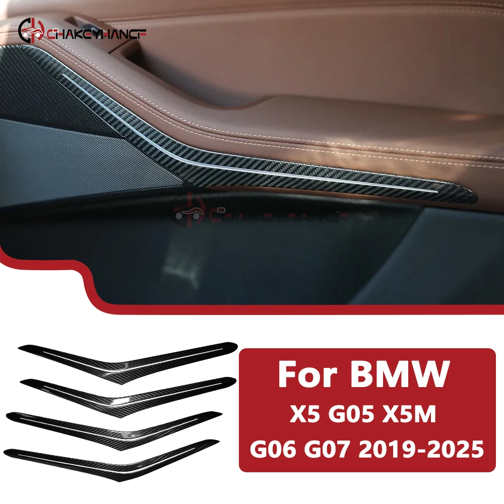 Real Carbon Fiber Car Door Armrest Ambient Light Trim Stickers Interior Accessories for BMW X5 G05 X5M X7 G07 2020-2025 
Real Carbon Fiber Car Door Armrest Ambient Light Trim Stickers Interior Accessories for BMW X5 G05 X5M X7 G07 2020-2025