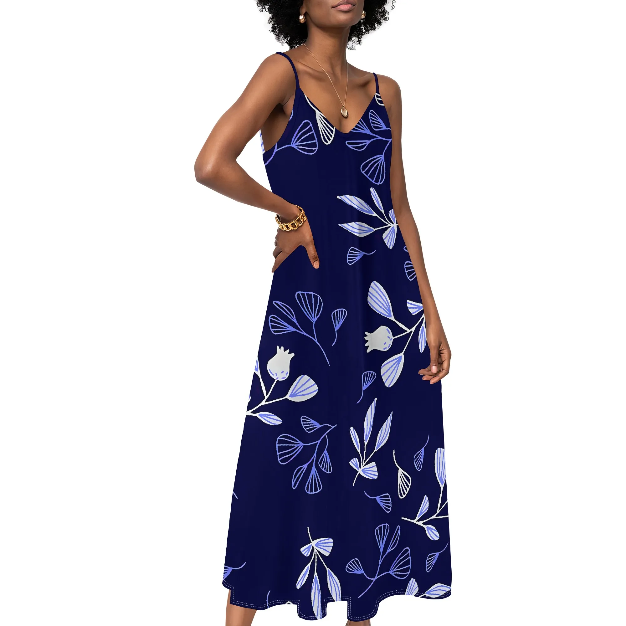 Women's clothing 2025 spring/summer new custom casual beach loose print floral V-neck long skirt dress
Women's clothing 2025 spring/summer new custom casual beach loose print floral V-neck long skirt dress