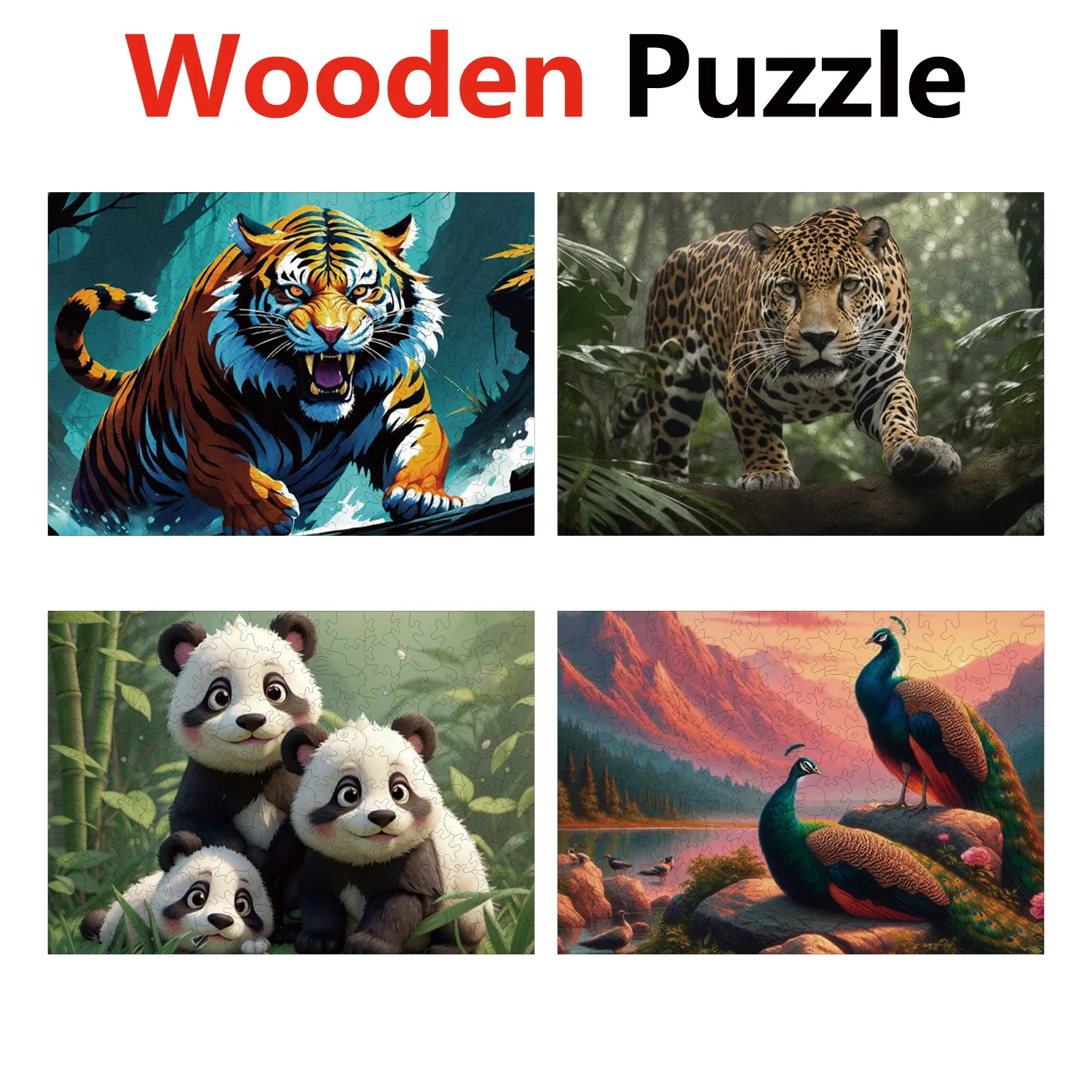 Tiger Panda Peacock Animal Puzzles High Quality Jigsaw Puzzle Wooden Puzzle Best Christmas Gift
Tiger Panda Peacock Animal Puzzles High Quality Jigsaw Puzzle Wooden Puzzle Best Christmas Gift