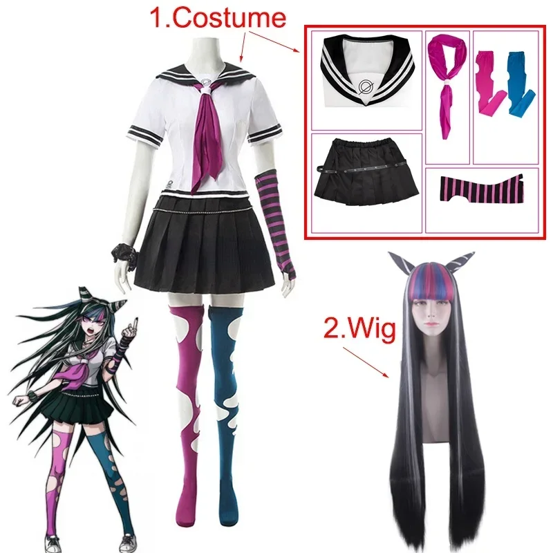 Uniform For Role-playing Anime Danganronpa Mioda Ibuki Cosplay Costume Colorful Devil Horn Wig For Woman Halloween Carnival Cost
Uniform For Role-playing Anime Danganronpa Mioda Ibuki Cosplay Costume Colorful Devil Horn Wig For Woman Halloween Carnival Cost