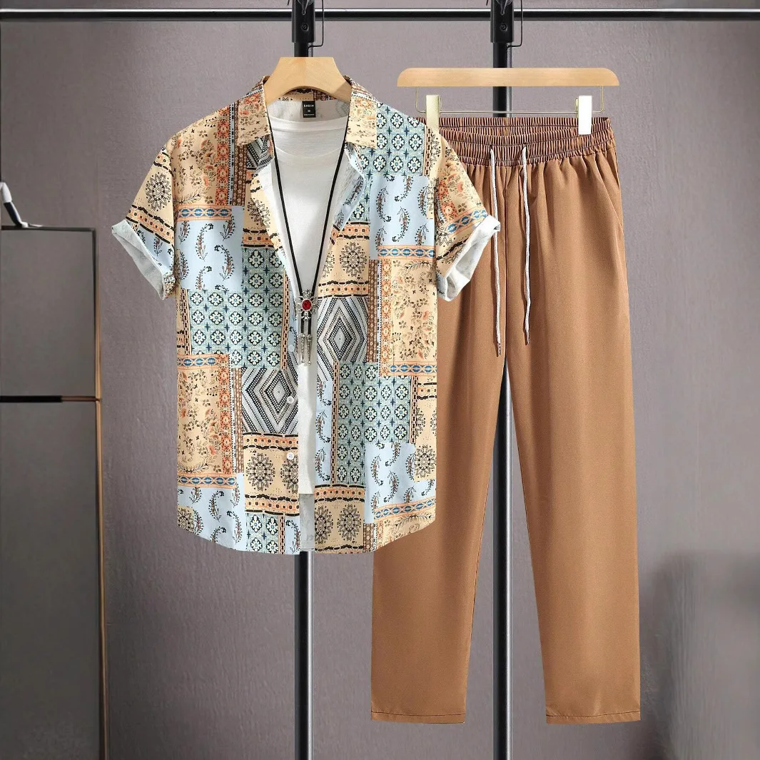 Europe, America 2026 Fashion Casual Ethnic Style Printed Short Sleeve Shirt Pants Set Breathable Shirts Co-ords
Europe, America 2026 Fashion Casual Ethnic Style Printed Short Sleeve Shirt Pants Set Breathable Shirts Co-ords