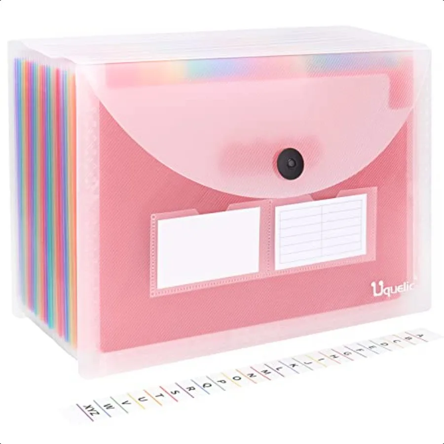 24 Pockets Expanding File Folder Organizer Clear Poly Rainbow Expandable Document Storage A4 Letter Size AZ Accordion File Orga
24 Pockets Expanding File Folder Organizer Clear Poly Rainbow Expandable Document Storage A4 Letter Size AZ Accordion File Orga