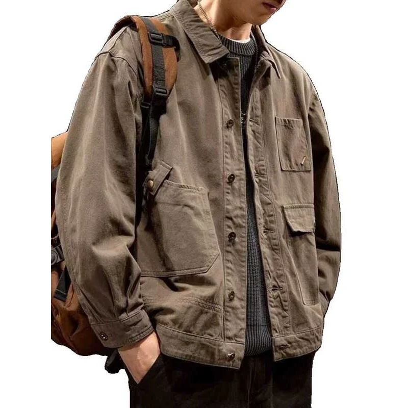 American Sle Heavyweight Retro Denim Jaet Men's Loose Wear-Resistant Workwear Jaet Youth Trendy Long Sve Outerwear
American Sle Heavyweight Retro Denim Jaet Men's Loose Wear-Resistant Workwear Jaet Youth Trendy Long Sve Outerwear