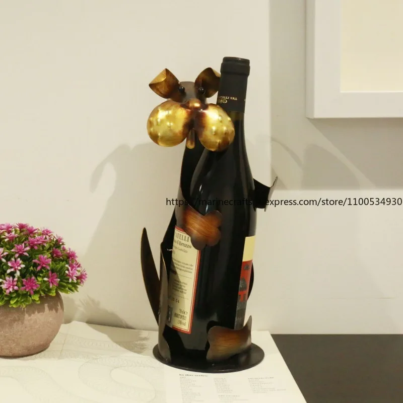 Unique Dog Wine Rack Metal Craft Iron Art Christmas Gift Home Animal Decor Gold Workmanship Holder
Unique Dog Wine Rack Metal Craft Iron Art Christmas Gift Home Animal Decor Gold Workmanship Holder