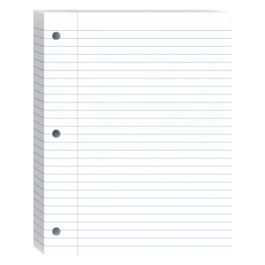 Loose Leaf Paper, 8.5x11 Wide Ruled, Notebook Paper for 3 Ring Binders, White Binder Notebook, 3 Hole Punch Paper, 100 Sheets/p
Loose Leaf Paper, 8.5x11 Wide Ruled, Notebook Paper for 3 Ring Binders, White Binder Notebook, 3 Hole Punch Paper, 100 Sheets/p