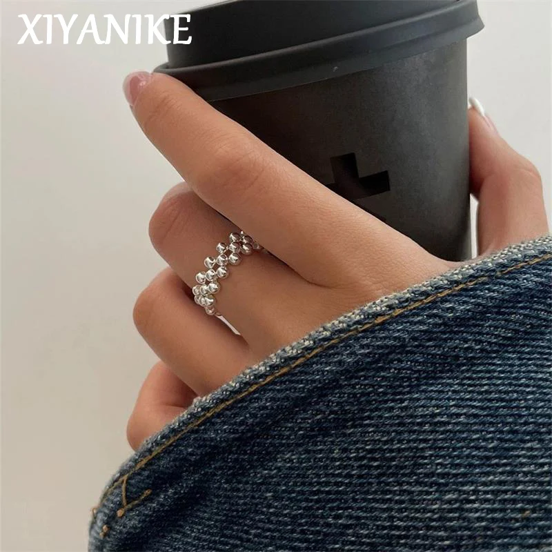 XIYANIKE Minimalism Bead Connecting Adjustable Finger Rings For Women Girl Fashion New Jewelry Gift Party Wholesale кольцо
XIYANIKE Minimalism Bead Connecting Adjustable Finger Rings For Women Girl Fashion New Jewelry Gift Party Wholesale кольцо