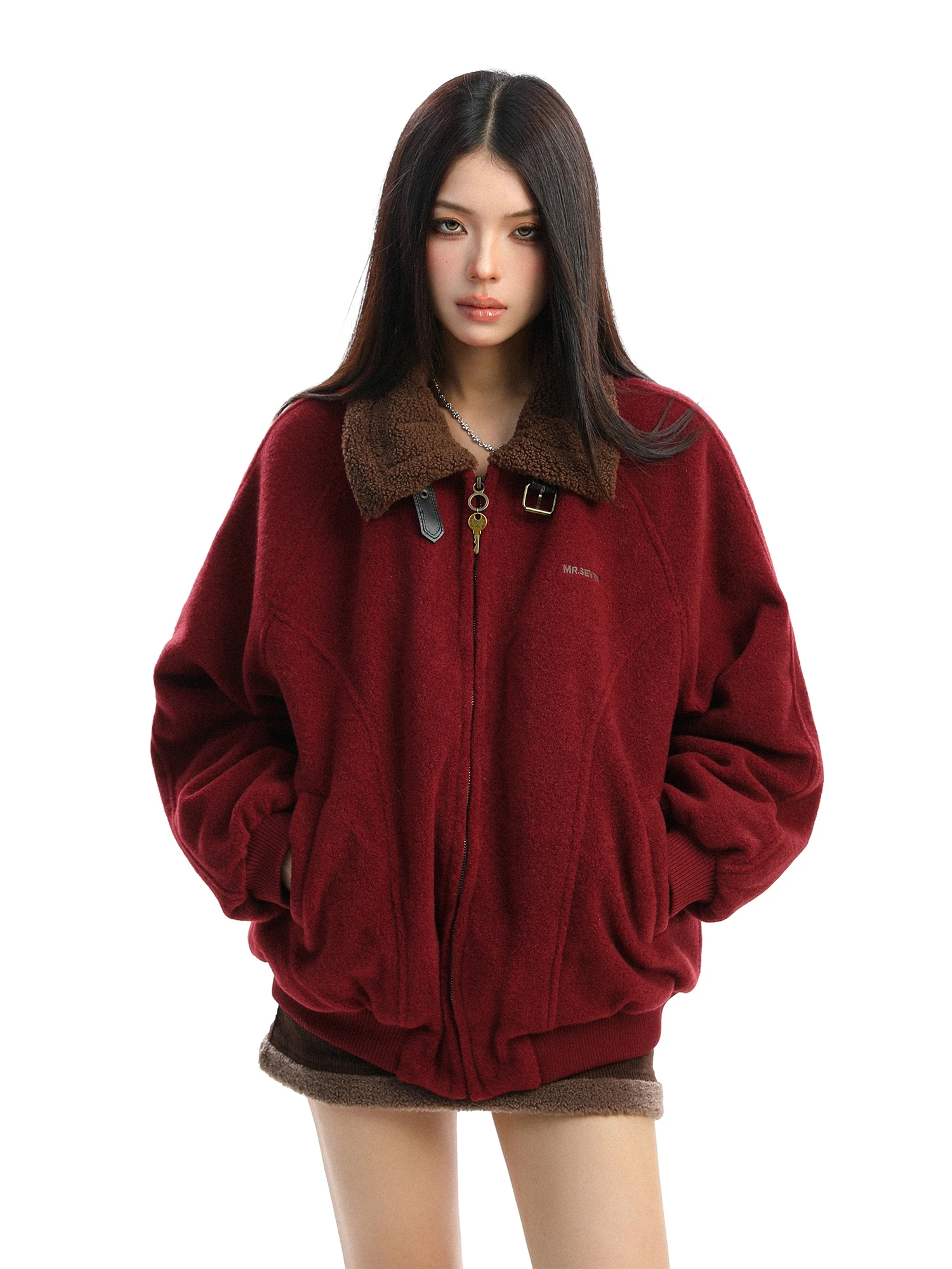 Red Lamb Velvet Collar Cotton Jaet Women's Winter Design Couple Loose Warm Cotton Coat Trendy Street Sle Loose Fit Coat
Red Lamb Velvet Collar Cotton Jaet Women's Winter Design Couple Loose Warm Cotton Coat Trendy Street Sle Loose Fit Coat