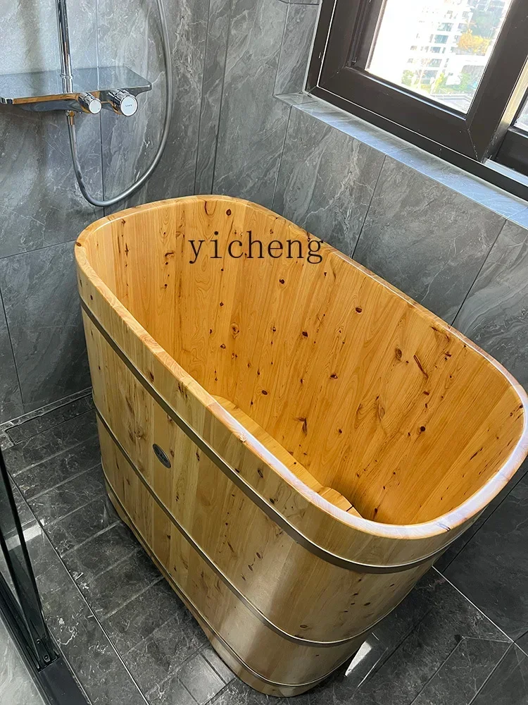 Cypress Wood Covered Bath Barrel Wooden Small Bathtub Bath Bucket
Cypress Wood Covered Bath Barrel Wooden Small Bathtub Bath Bucket