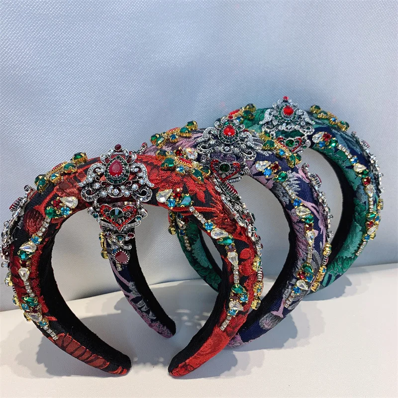 Vintage Inspired Court Style Embellished Headbands Exquisite Gemstone Detailing Headwear High Quality
Vintage Inspired Court Style Embellished Headbands Exquisite Gemstone Detailing Headwear High Quality