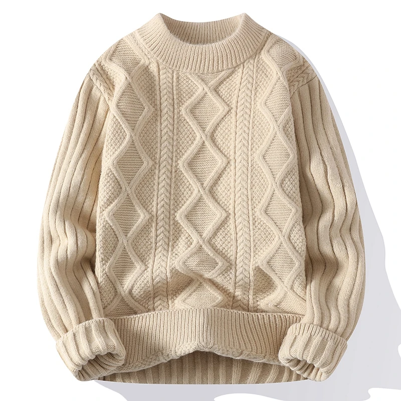 Solid Knitted Sweater Men Warm Crewneck Knitwear Sweater Casual Geometric Wool Korean Pullover Knit Jumper Men Clothing Youth
Solid Knitted Sweater Men Warm Crewneck Knitwear Sweater Casual Geometric Wool Korean Pullover Knit Jumper Men Clothing Youth