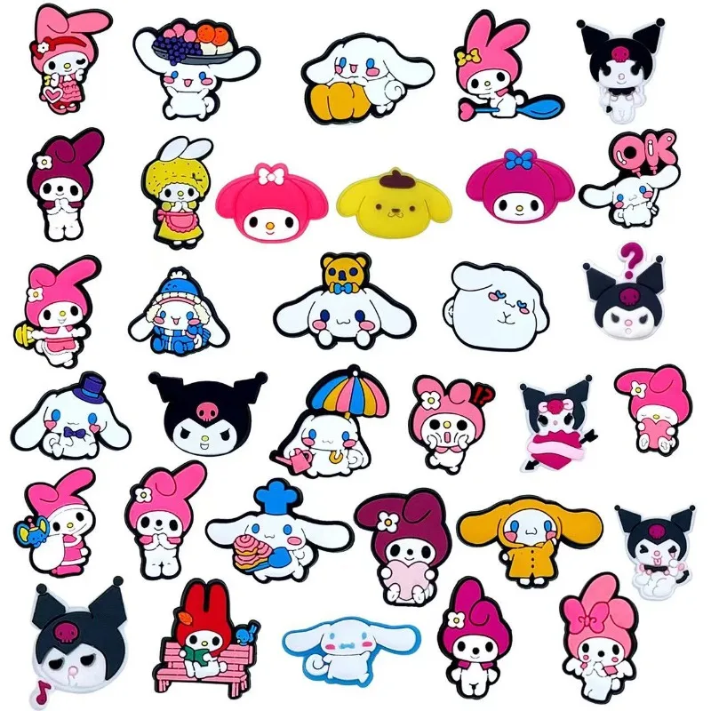 33PCS Sanrio Series Shoe Charms Clogs Cute Kuromi Cinnamoroll Melody Pattern Buckles Detachable Sandals Decorate Accessories
33PCS Sanrio Series Shoe Charms Clogs Cute Kuromi Cinnamoroll Melody Pattern Buckles Detachable Sandals Decorate Accessories