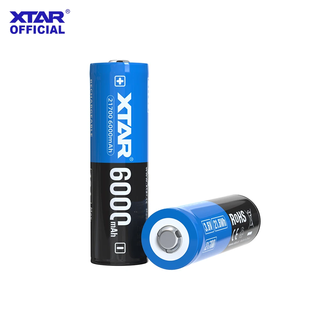 Xtar 2/4pc 21700 6000mah Rechargeable high-power large capacity 3.6V with protective plate battery 10A output lithium battery
Xtar 2/4pc 21700 6000mah Rechargeable high-power large capacity 3.6V with protective plate battery 10A output lithium battery