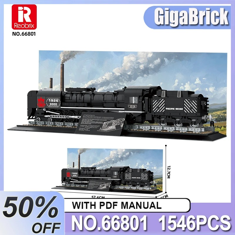 REOBRIX 66801 MOC Pacific Railway 9000, электрический паровой поезд, строительные блоки, кирпичи, сборная модель, игрушки «сделай сам» для мальчиков на день рождения
REOBRIX 66801 MOC Pacific Railway 9000, электрический паровой поезд, строительные блоки, кирпичи, сборная модель, игрушки «сделай сам» для мальчиков на день рождения